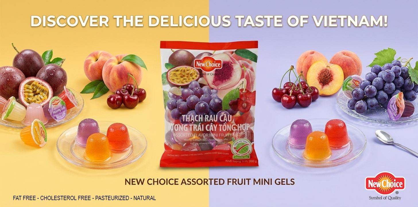 Thạch rau câu New Choice hương trái cây tổng hợp gói 300g